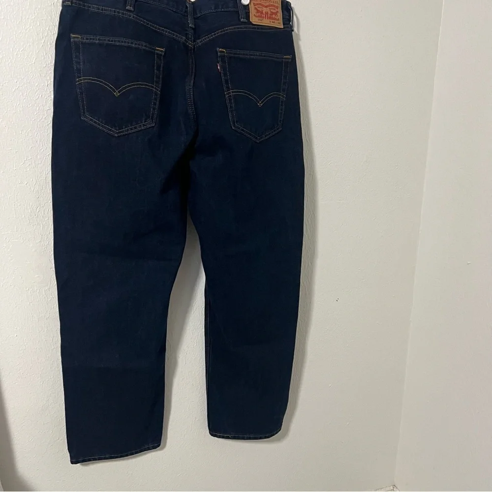 Levi's 550 Men's W40 X L32 Deep Indigo Straight Jeans EUC Everyday Casual